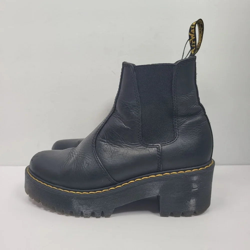 Dr. Martens Rometty Women's Black Platform Chelsea Boots US Size 7